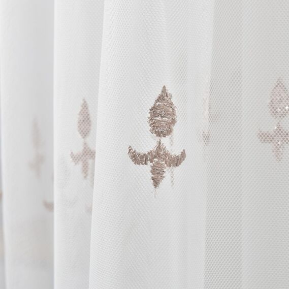 Тюль фатин с вышивкой Lavali V- pudra, фото 7 Тюль фатин с вышивкой Lavali V- pudra, фото 7