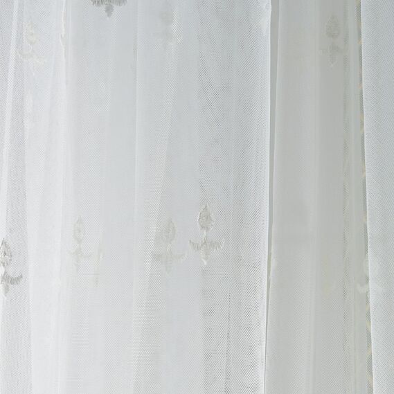 Тюль фатин з вишивкою Lavali V-krem, фото 3 Тюль фатин з вишивкою Lavali V-krem, фото 3