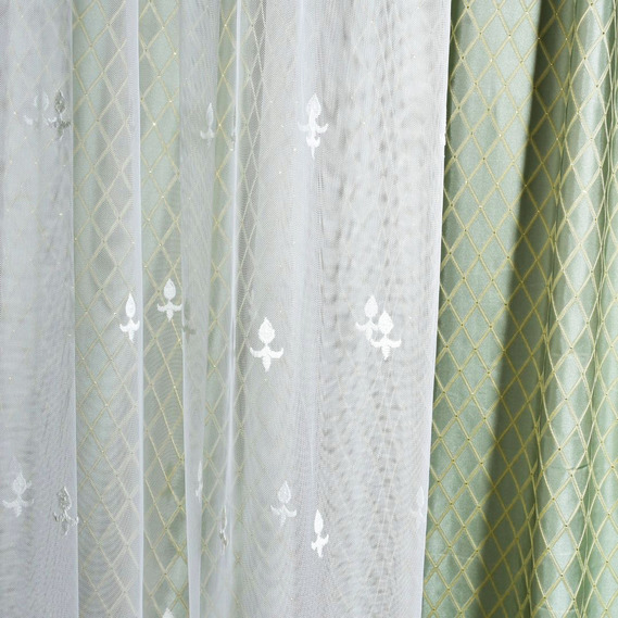 Тюль фатин з вишивкою Lavali V-krem, фото 6 Тюль фатин з вишивкою Lavali V-krem, фото 6