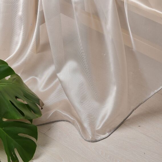 Тюль сетка однотонный Ege V-05 сірий беж, фото 2 Тюль сетка однотонный Ege V-05 сірий беж, фото 2