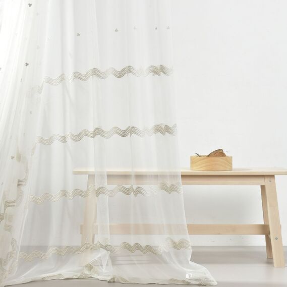 Тюль сітка однотонний Ege V-101 золото, фото 2 Тюль сітка однотонний Ege V-101 золото, фото 2