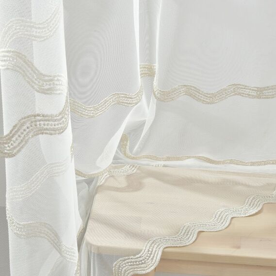Тюль сітка однотонний Ege V-101 золото, фото 4 Тюль сітка однотонний Ege V-101 золото, фото 4