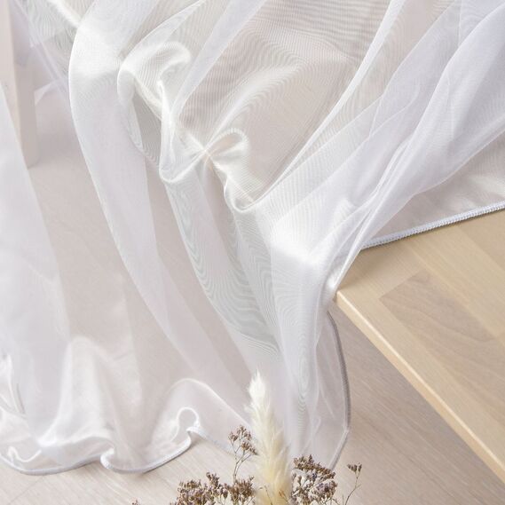 Тюль сетка однотонный Ege V-01 біла, фото 2