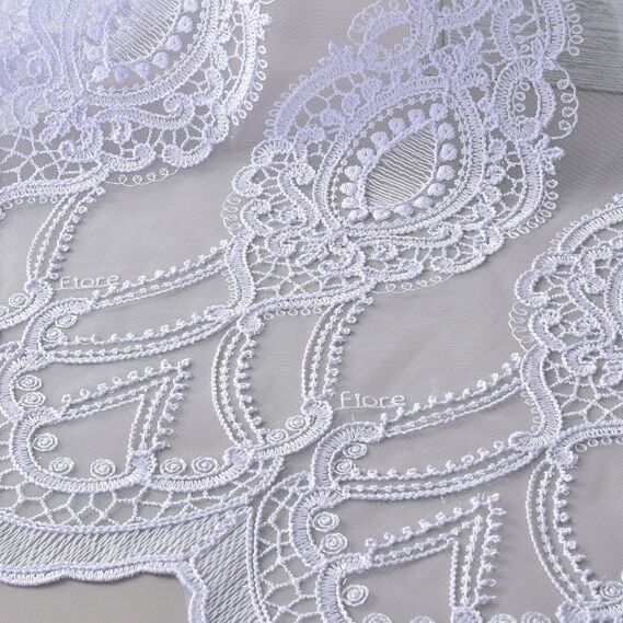 Тюль сітка з вишивкою Августіна V-біла, фото 7 Тюль сітка з вишивкою Августіна V-біла, фото 7