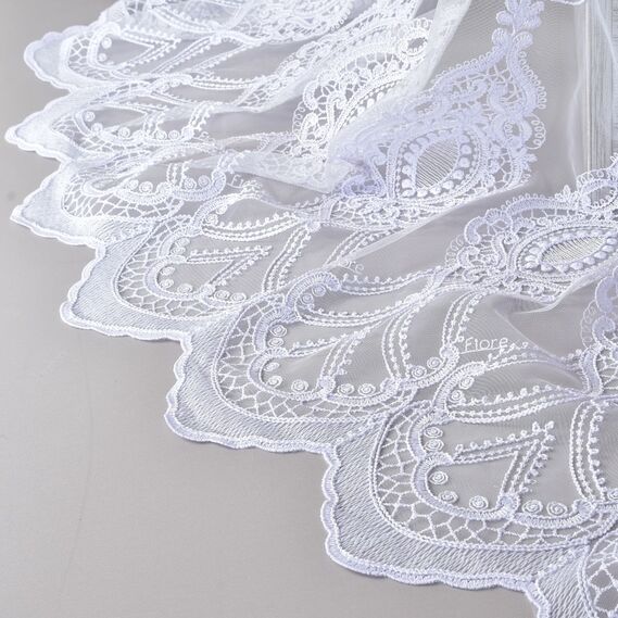 Тюль сітка з вишивкою Августіна V-біла, фото 8 Тюль сітка з вишивкою Августіна V-біла, фото 8