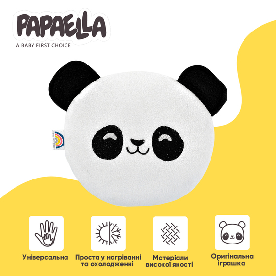 Подушка грелка для детей PAPAELLA от коликов и газиков с семенами льна 18х18 см со льном лен панда, фото 4 Подушка грелка для детей PAPAELLA от коликов и газиков с семенами льна 18х18 см со льном лен панда, фото 4