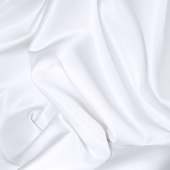 Тканина портьєрна однотонна атлас Lux V-01 біла, фото 3