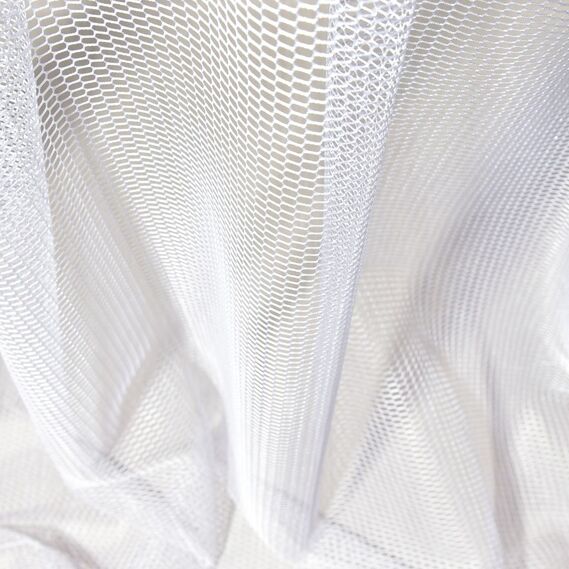 Тюль сетка однотонный Соты V-301 оптик, фото 2
