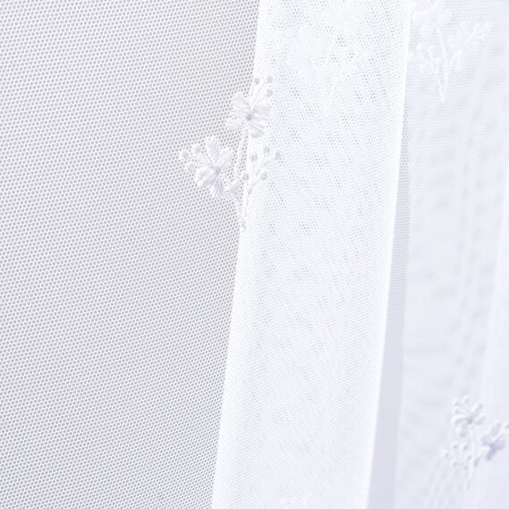 Тюль фатин з вишивкою Nice біла, фото 1 Тюль фатин з вишивкою Nice біла, фото 1