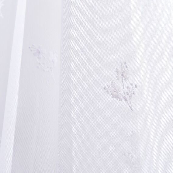 Тюль фатин з вишивкою Nice біла, фото 5 Тюль фатин з вишивкою Nice біла, фото 5