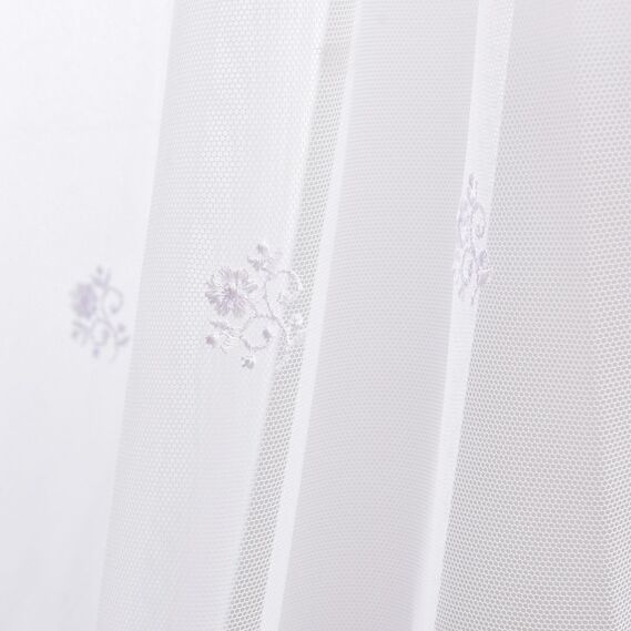 Тюль фатин с вышивкой Эля біла, фото 2 Тюль фатин с вышивкой Эля біла, фото 2