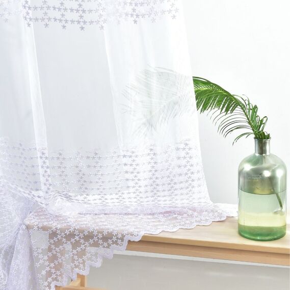 Тюль фатин з вишивкою Stars V-beyaz , фото 3 Тюль фатин з вишивкою Stars V-beyaz , фото 3