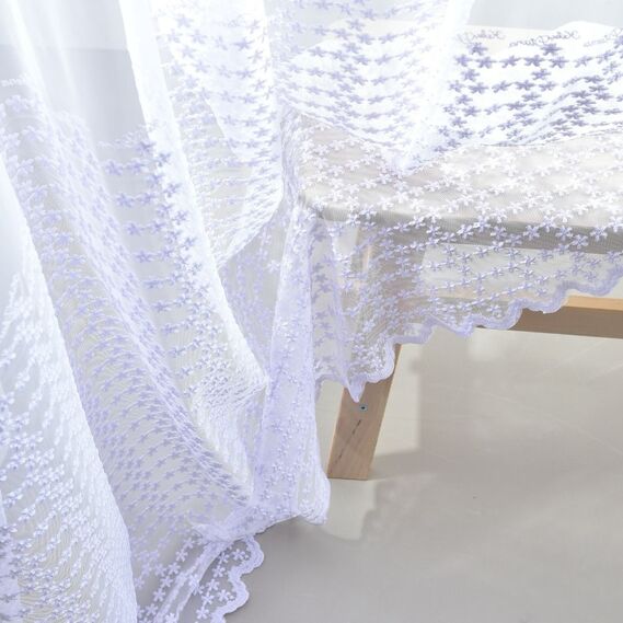 Тюль фатин з вишивкою Stars V-beyaz , фото 4 Тюль фатин з вишивкою Stars V-beyaz , фото 4