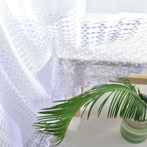 Тюль фатин з вишивкою Stars V-beyaz , фото 6 Тюль фатин з вишивкою Stars V-beyaz , фото 6