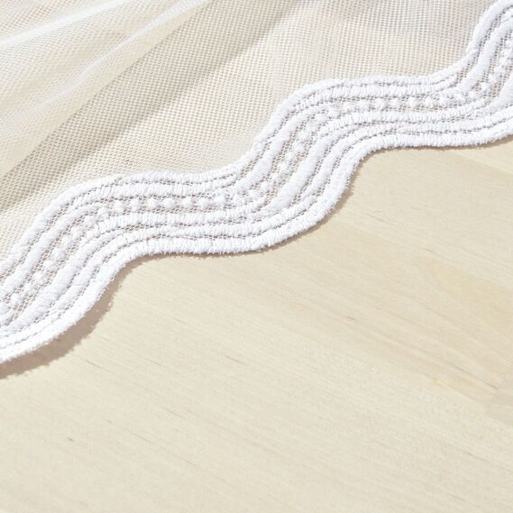 Тюль фатин з вишивкою Гейл біла, фото 5