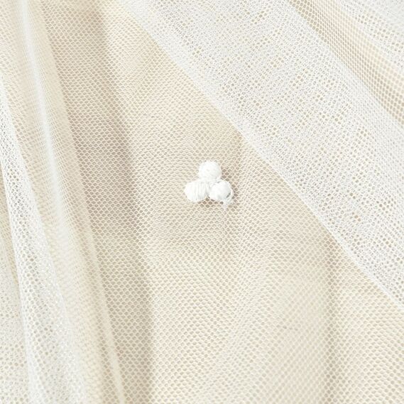 Тюль фатин з вишивкою Гейл крем, фото 2 Тюль фатин з вишивкою Гейл крем, фото 2