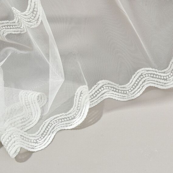 Тюль фатин з вишивкою Гейл крем, фото 3 Тюль фатин з вишивкою Гейл крем, фото 3