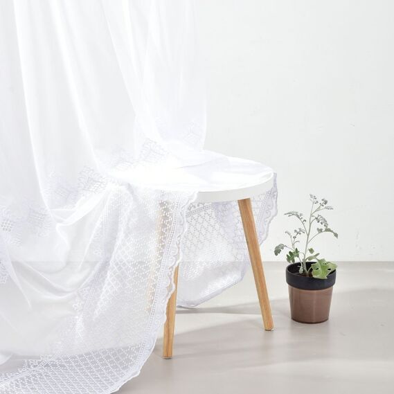 Тюль батист с вышивкой Borelli V-beyaz , фото 3 Тюль батист с вышивкой Borelli V-beyaz , фото 3