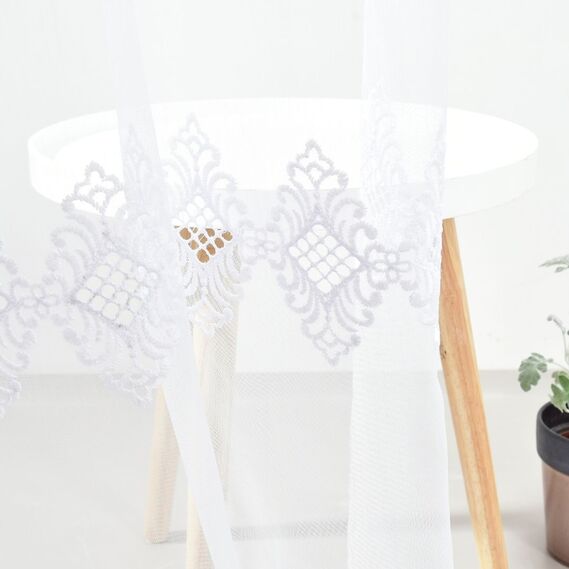 Тюль батист с вышивкой Borelli V-beyaz , фото 4 Тюль батист с вышивкой Borelli V-beyaz , фото 4