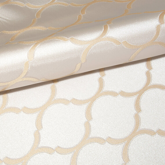 Тканина портьєрна жакардова Терра V-2 крем золото, фото 3