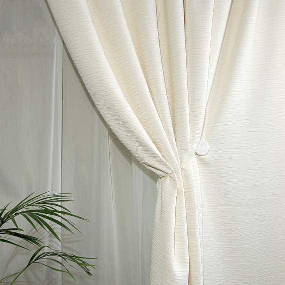 Тканина портьєрна жакардова Маріо V-02 молоко, фото 1