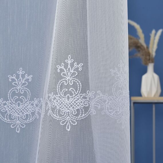 Тюль батист с вышивкой Делли V-beyaz , фото 1 Тюль батист с вышивкой Делли V-beyaz , фото 1