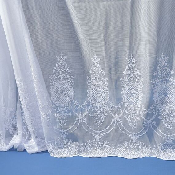 Тюль батист с вышивкой Делли V-beyaz , фото 2 Тюль батист с вышивкой Делли V-beyaz , фото 2