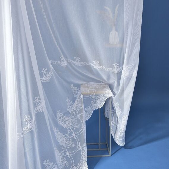 Тюль батист с вышивкой Делли V-beyaz , фото 3 Тюль батист с вышивкой Делли V-beyaz , фото 3