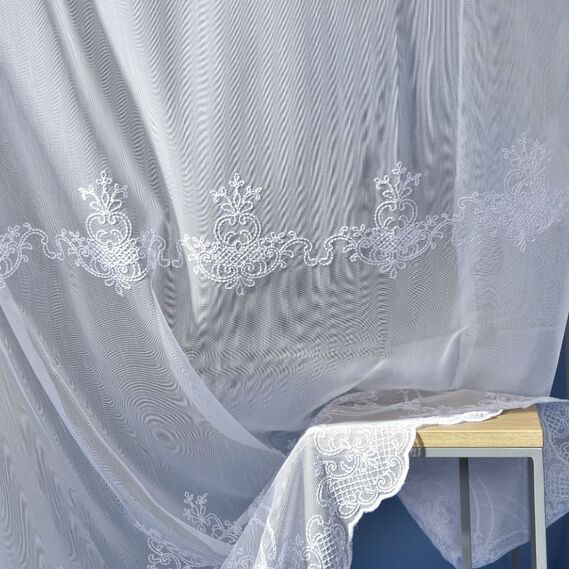 Тюль батист с вышивкой Делли V-beyaz , фото 4 Тюль батист с вышивкой Делли V-beyaz , фото 4