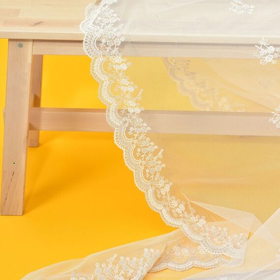 Tulle tulle with Jacqueline embroidery V- крем золото, фото 4 Tulle tulle with Jacqueline embroidery V- крем золото, фото 4