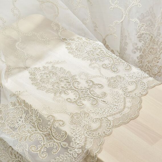 Тюль сітка з вишивкою Мілена V-візон, фото 2 Тюль сітка з вишивкою Мілена V-візон, фото 2