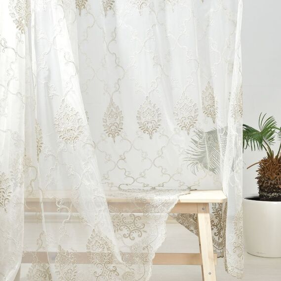 Тюль сітка з вишивкою Мілена V-візон, фото 6 Тюль сітка з вишивкою Мілена V-візон, фото 6