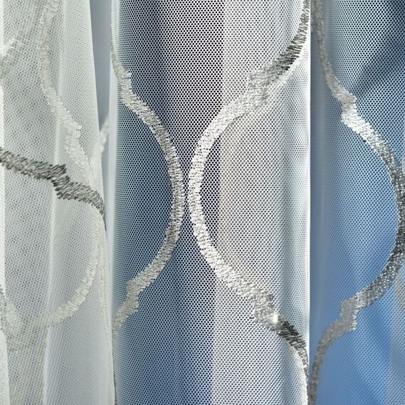 Ткань тюль сетка с вышивкой Great V-gri, фото 3 Ткань тюль сетка с вышивкой Great V-gri, фото 3