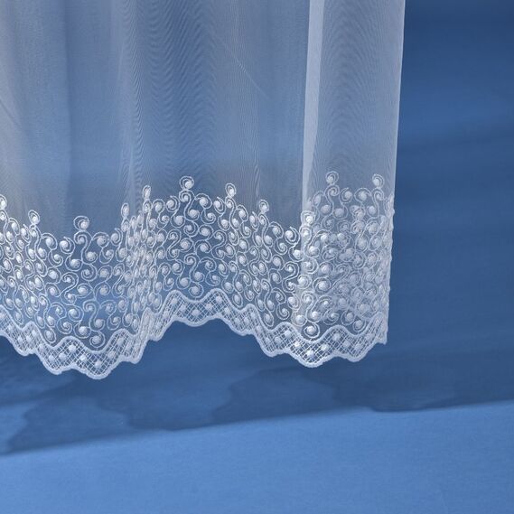Тюль сітка з вишивкою Grad біла, фото 4 Тюль сітка з вишивкою Grad біла, фото 4