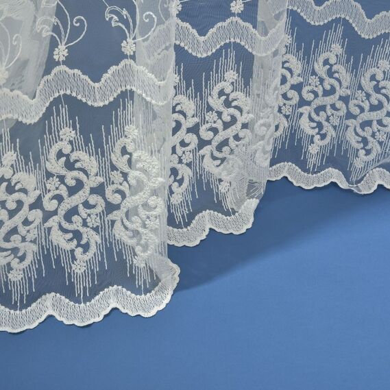 Тюль сітка з вишивкою Embrodery екрю, фото 5 Тюль сітка з вишивкою Embrodery екрю, фото 5