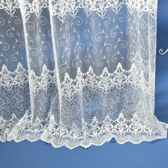 Тюль сітка з вишивкою Neliya екрю, фото 3 Тюль сітка з вишивкою Neliya екрю, фото 3