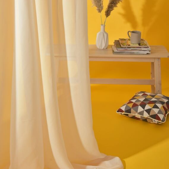 Тюль органза шелк однотонный Изольда V-25299 беж, фото 4 Тюль органза шелк однотонный Изольда V-25299 беж, фото 4