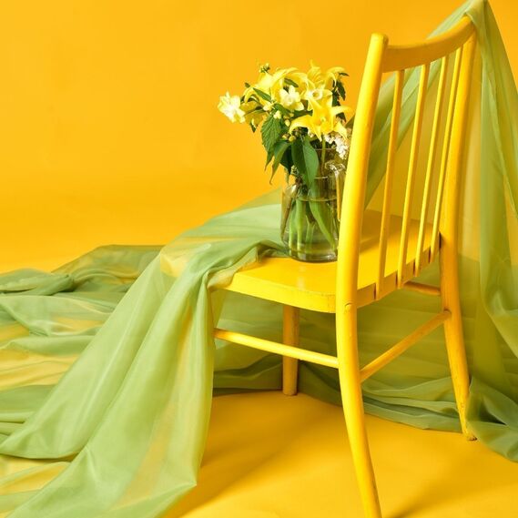 Тюль органза однотонный Tergal V-106 ківі, фото 1 Тюль органза однотонный Tergal V-106 ківі, фото 1