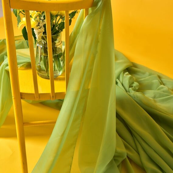 Тюль органза однотонный Tergal V-106 ківі, фото 2 Тюль органза однотонный Tergal V-106 ківі, фото 2