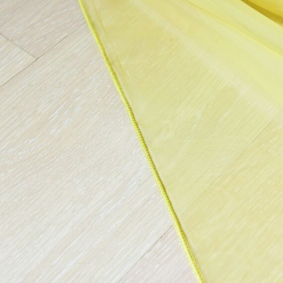 Тюль органза однотонний Tergal  V-105 лимон, фото 3 Тюль органза однотонний Tergal  V-105 лимон, фото 3