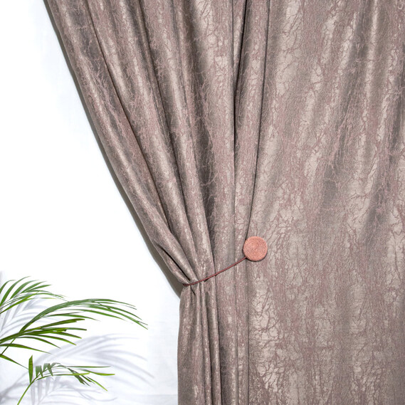 Ткань портьерная жаккардовая софт Мрамор V-211 візон, фото 2