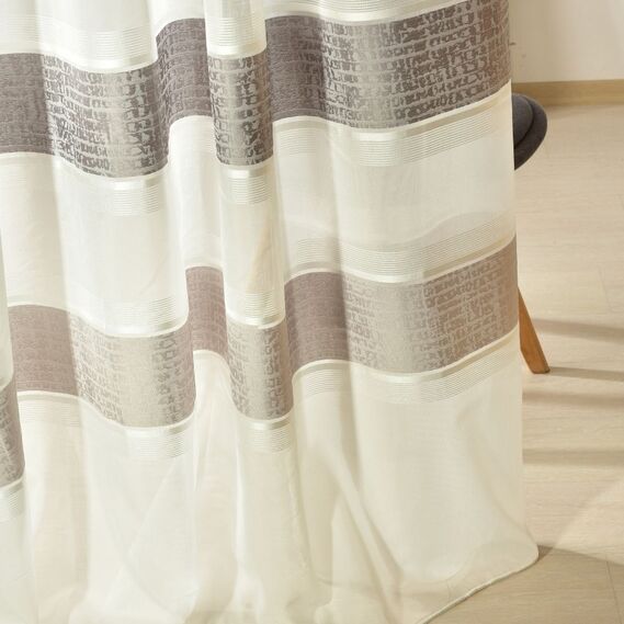 Тюль набивной батист Ghita V-1101 сіра, фото 1