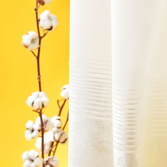 Тюль набивной батист Anton V-402 крем, фото 1 Тюль набивной батист Anton V-402 крем, фото 1