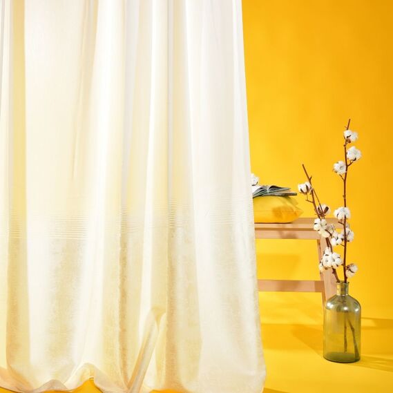 Тюль набивной батист Anton V-402 крем, фото 3 Тюль набивной батист Anton V-402 крем, фото 3