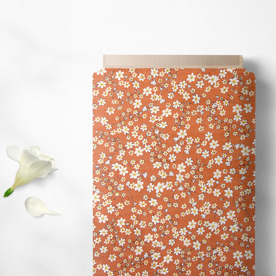 Тканина штапель любисток кориця, фото 2