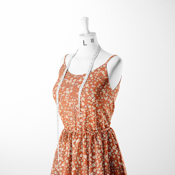 Тканина штапель любисток кориця, фото 3