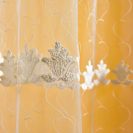 Тюль сетка с вышивкой Венеция золото, фото 3 Тюль сетка с вышивкой Венеция золото, фото 3