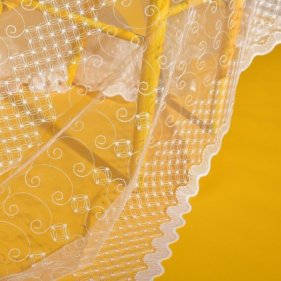 Тюль сетка с вишивкой Филия екрю, фото 1 Тюль сетка с вишивкой Филия екрю, фото 1