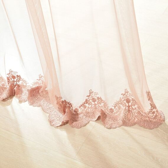 Тюль фатин с вышивкой Агата V-pudra, фото 4 Тюль фатин с вышивкой Агата V-pudra, фото 4