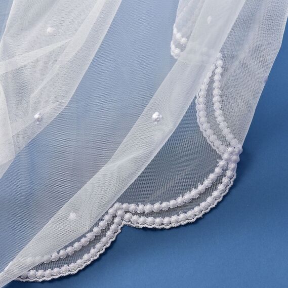Тюль фатин с вышивкой Midilli ser  V-401 біла, фото 2 Тюль фатин с вышивкой Midilli ser  V-401 біла, фото 2